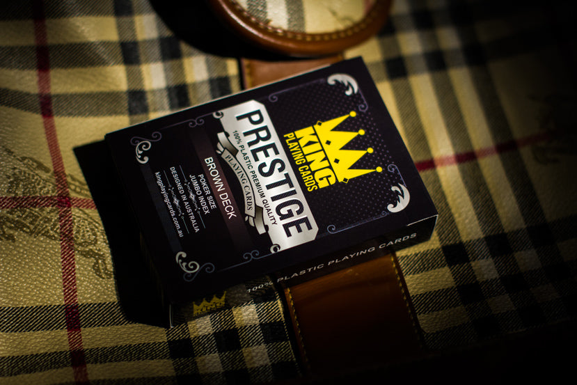King Prestige Brown playing card deck